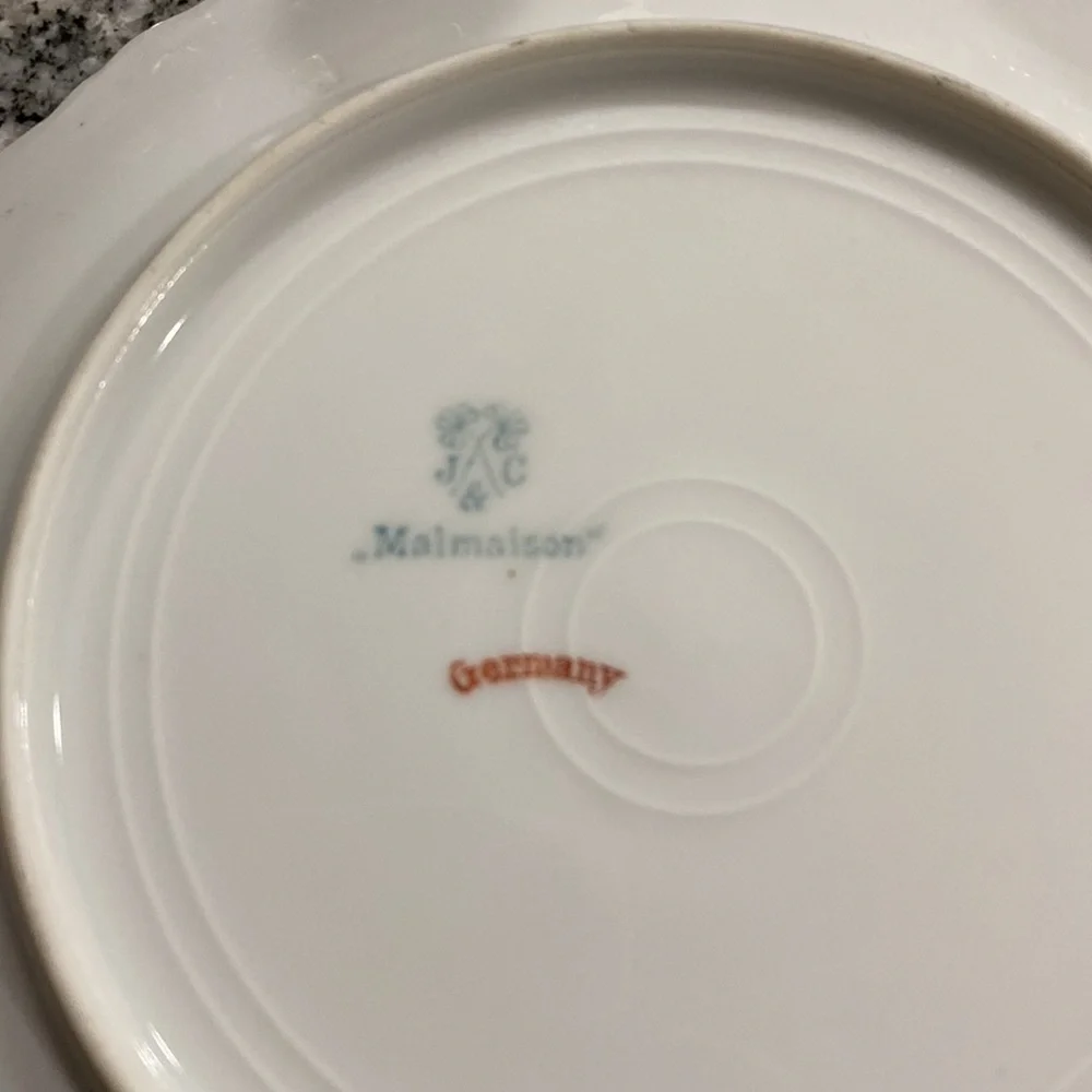 GORGEOUS Antique Jaeger & Co. Porcelain Floral Plate! - Picture 4 of 4